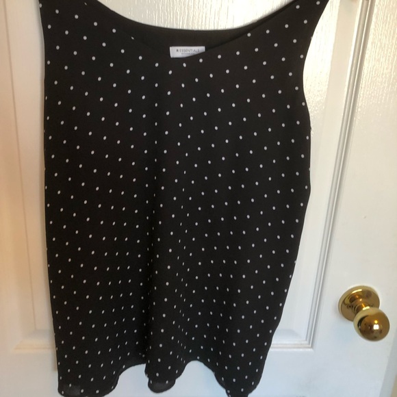 Reitmans Black Polka Dot Sleeveless Blouse - Picture 1 of 4